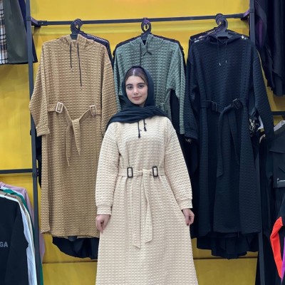 کفتان کمردار پاییزه کلاهدار