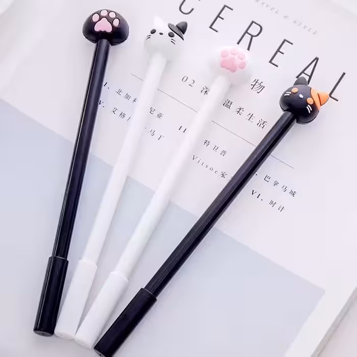 روان نویس فانتزی طرح گربه و پنجه نوک نازک روان نویس گربه پنجه فانتزی 