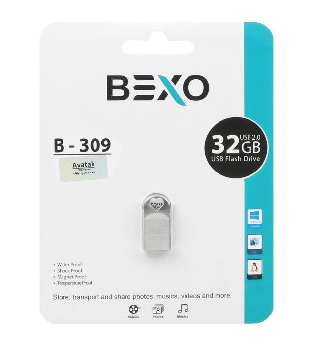 فلش مموری بکسو مدل B-309 USB2.0 ظرفیت 32 گیگابایت