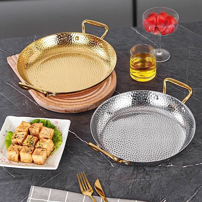 تابه چکشی استیل طلایی