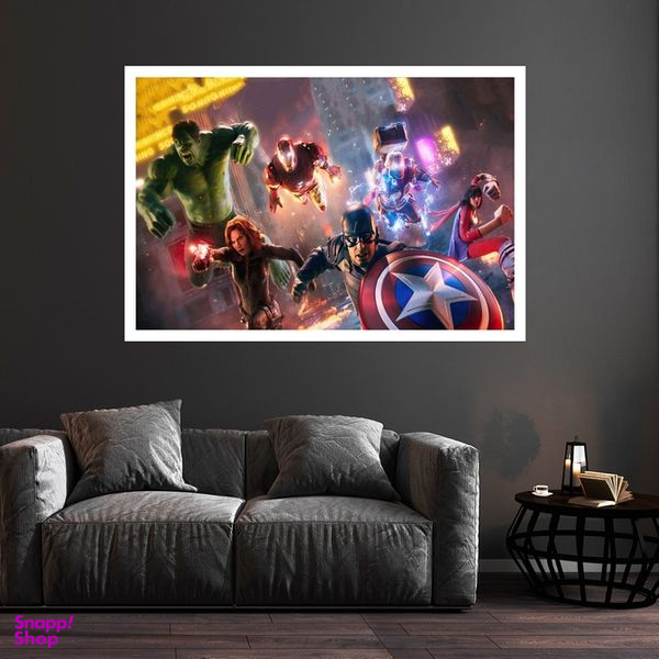 تابلو بکلیت طرح فیلم Avengers مدل قاب شاسی W-s8823