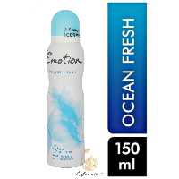 اسپری بدن ضد تعریق زنانه ایموشن Emotion مدل Ocean fresh آبی 150 میل