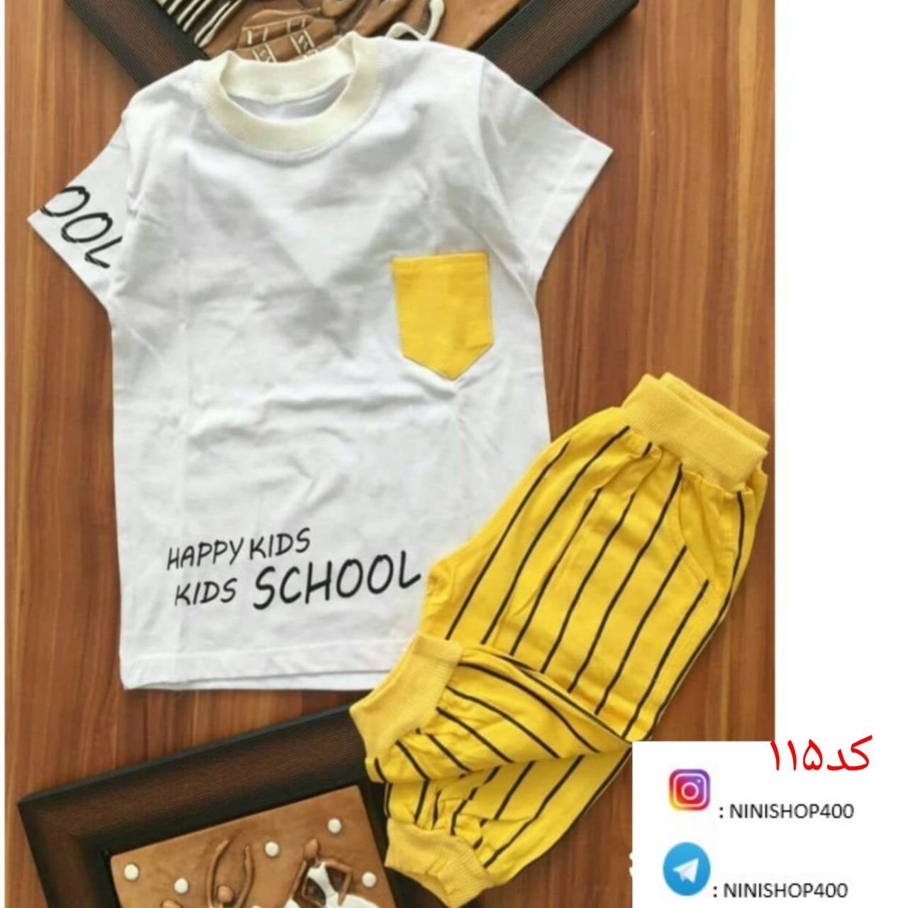 تیشرت شلوارک جنس عالی scool در چهار سایز 40.45.50.55 اندازه دقیق لباس در عکس مشخص گردید